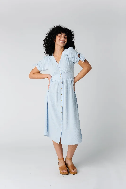 Brass & Roe Florence Linen Dress - Light Blue