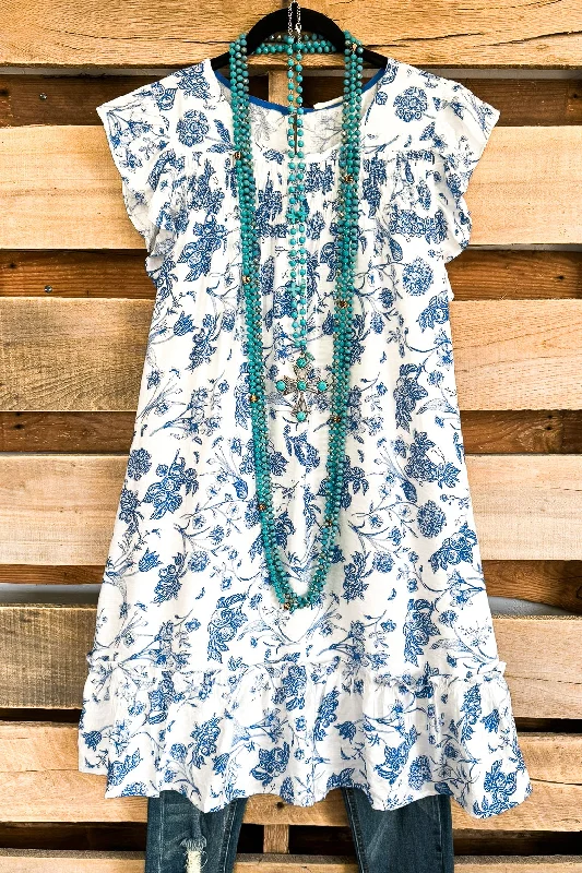 Captivating Charm Dress - Blue