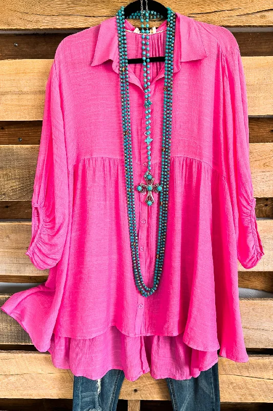 Confidence Is Everything Tunic - Bubble Pink