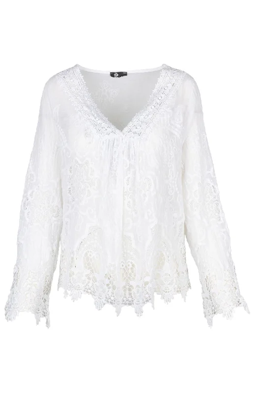 M Made in Italy - Crochet Embroidered Top