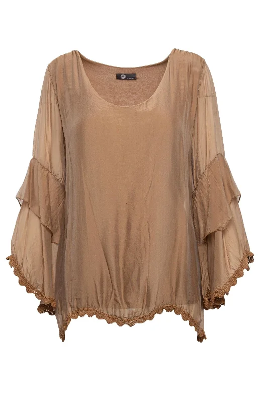 S / Camel / 70% Viscose 30% Silk