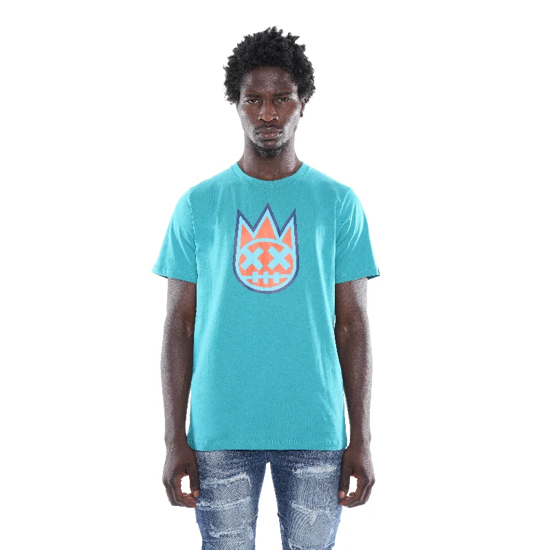 3D CLEAN SHIMUCHAN LOGO  SHORT SLEEVE CREW NECK TEE IN TILE BLUE