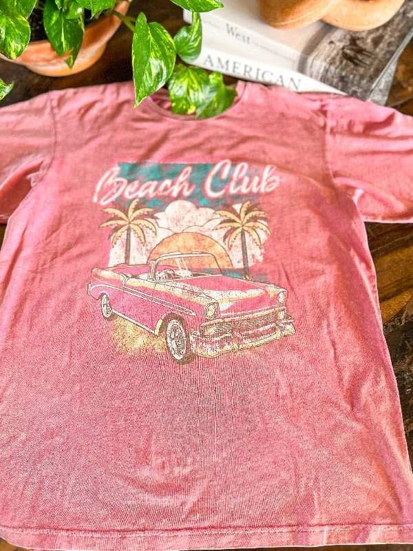 BEACH CLUB OVERSIZED TEE, PINK