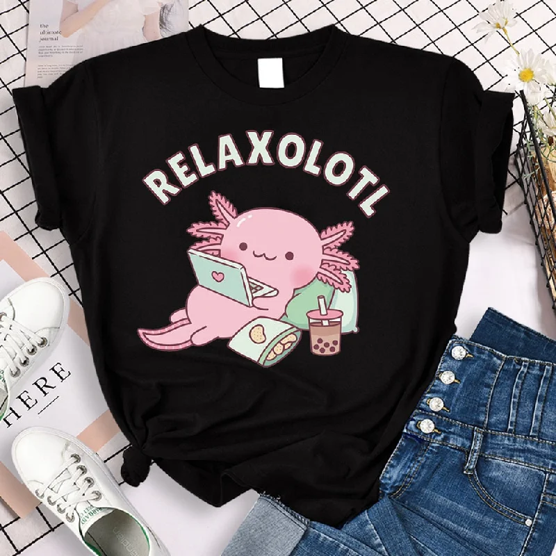 FashionSierra - Cute Relax Axolotl Funny T-Shirt