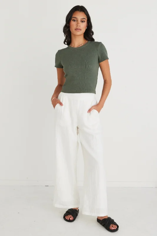 Ever Khaki Longer Baby Rib Tee