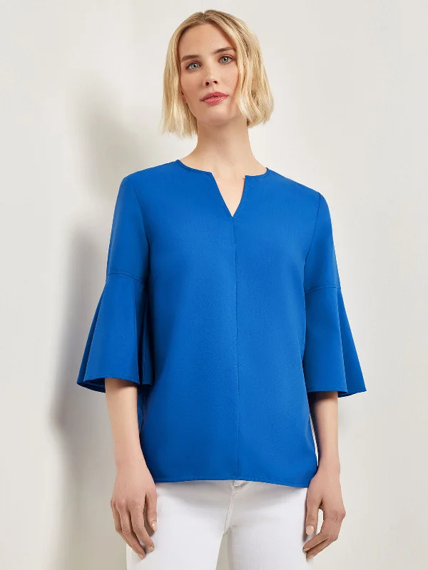 Bell Sleeve Woven Blouse