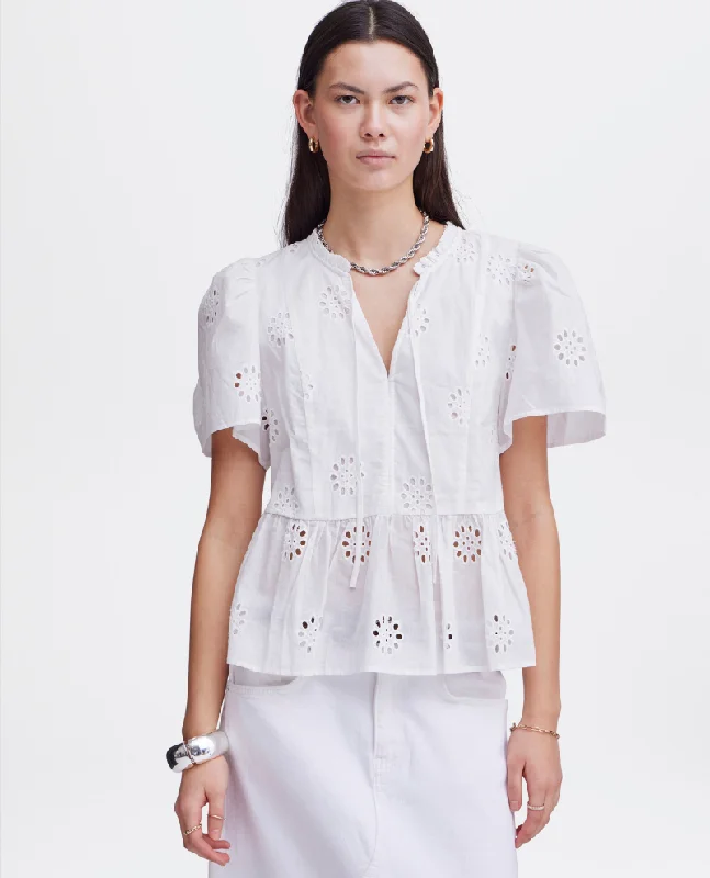 Ichi Ulrica Cloud White Blouse