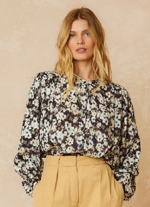 Indi & Cold Print Poet Sleeve Blouse