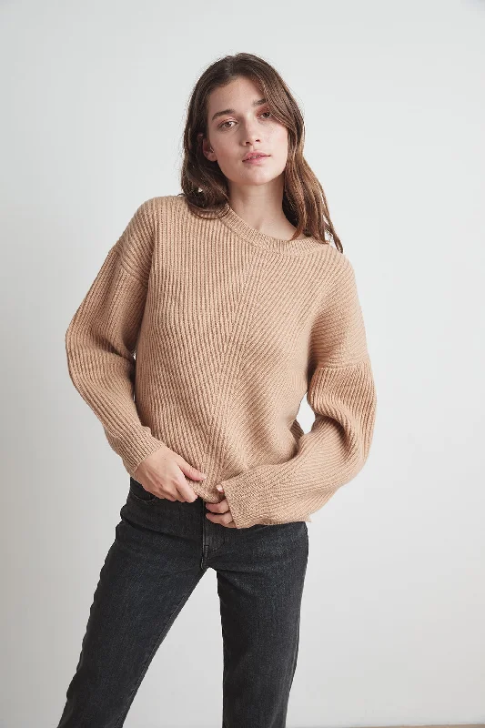 SOPHIE WOOL CASHMERE TEXTURED SWEATER