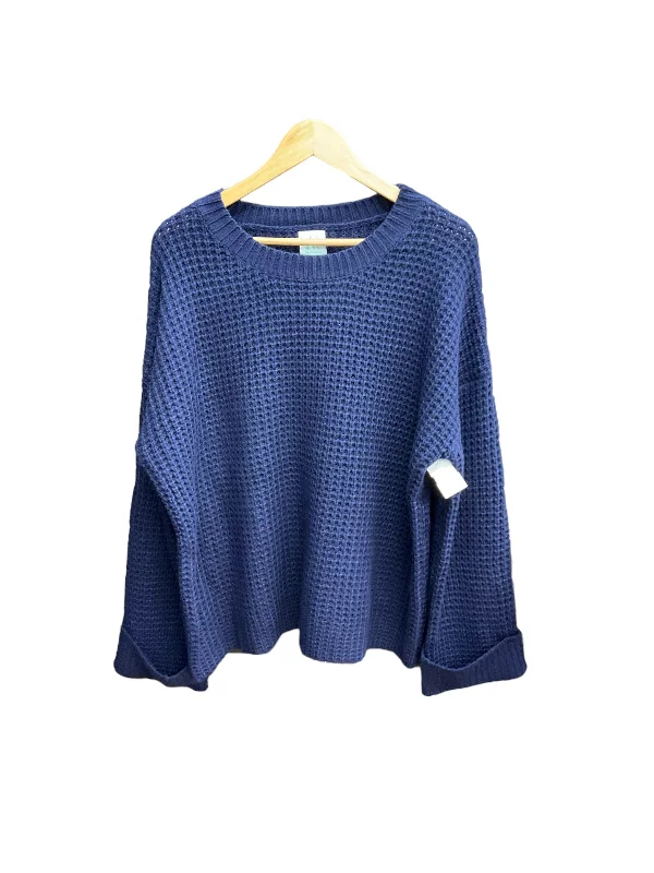 Sweater By Clothes Mentor In Navy, Size: L