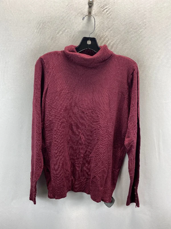 Sweater By Joseph A In Burgundy, Size: M