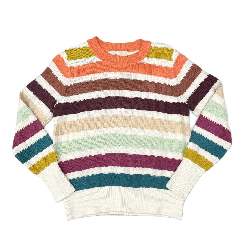 Sweater By Loft In Striped, Size: L