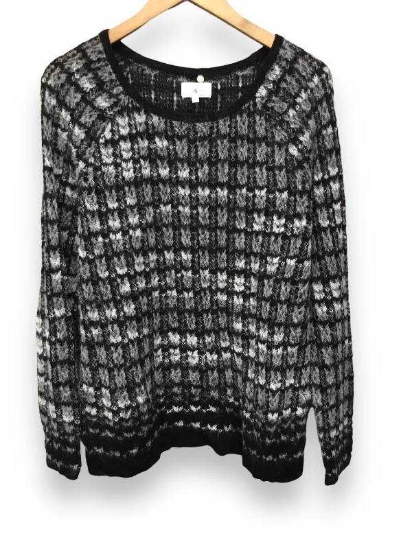 Sweater By Lou And Grey In Black & Grey, Size: L