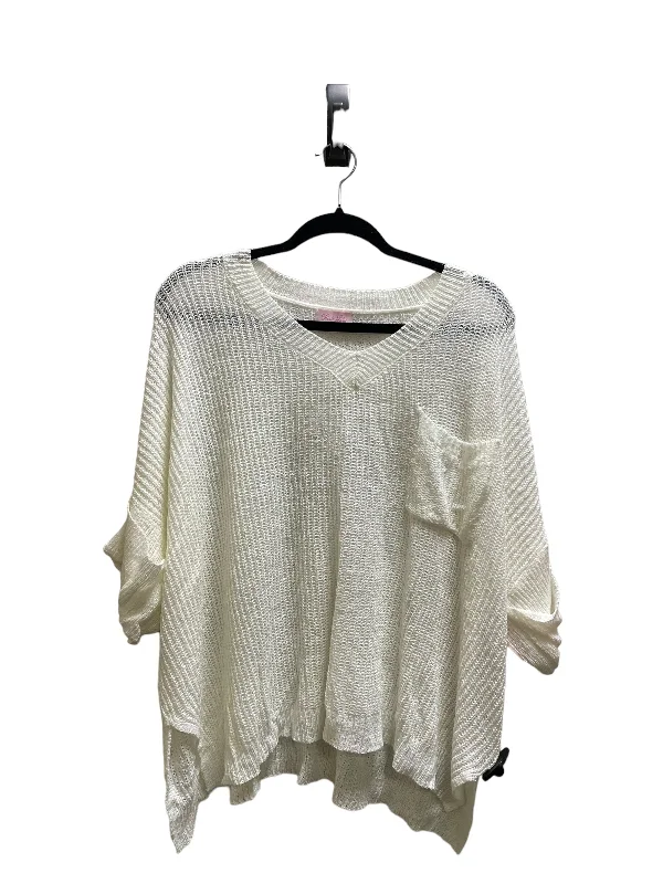 Sweater By Pink Lily In Cream, Size: Xl