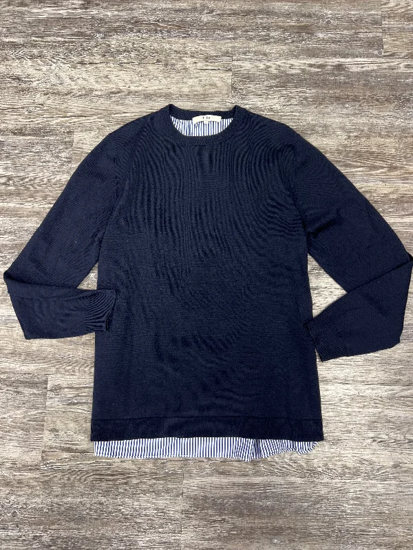 Sweater By Tibi In Blue & White, Size: S