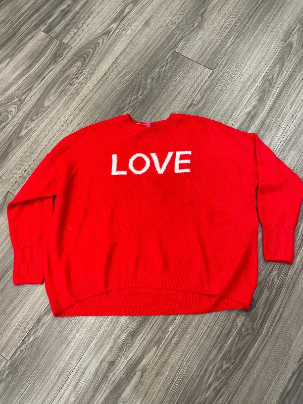 Sweater By Vince Camuto In Red, Size: Xl