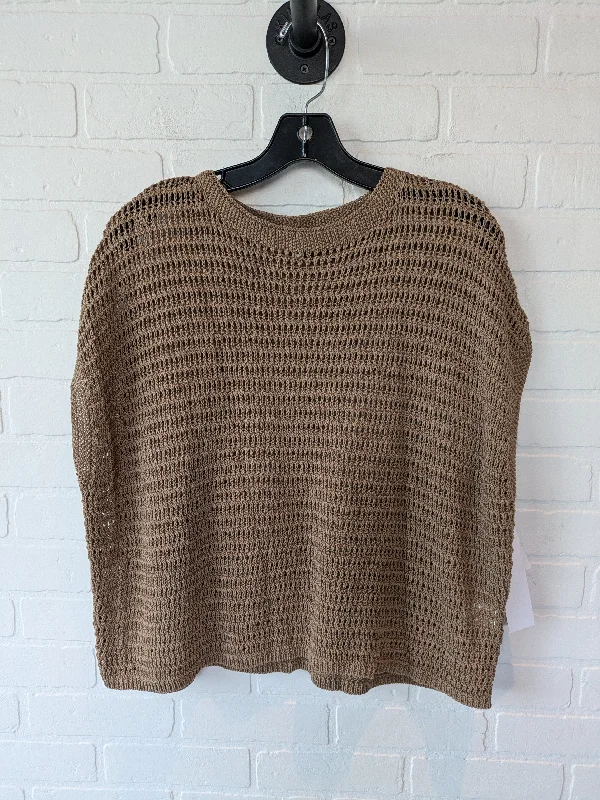 Sweater Short Sleeve By Max Studio In Tan, Size: M