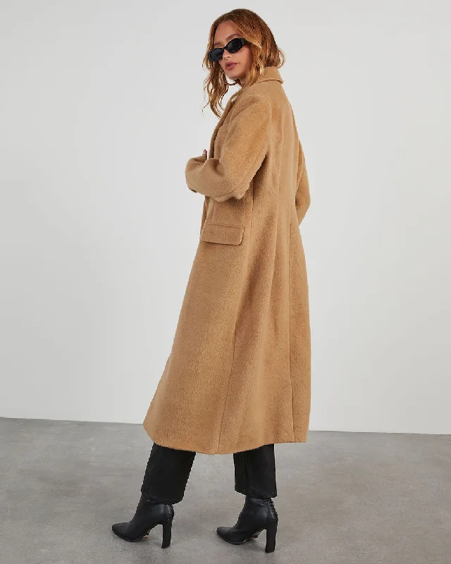 Adri Longline Faux Mohair Coat