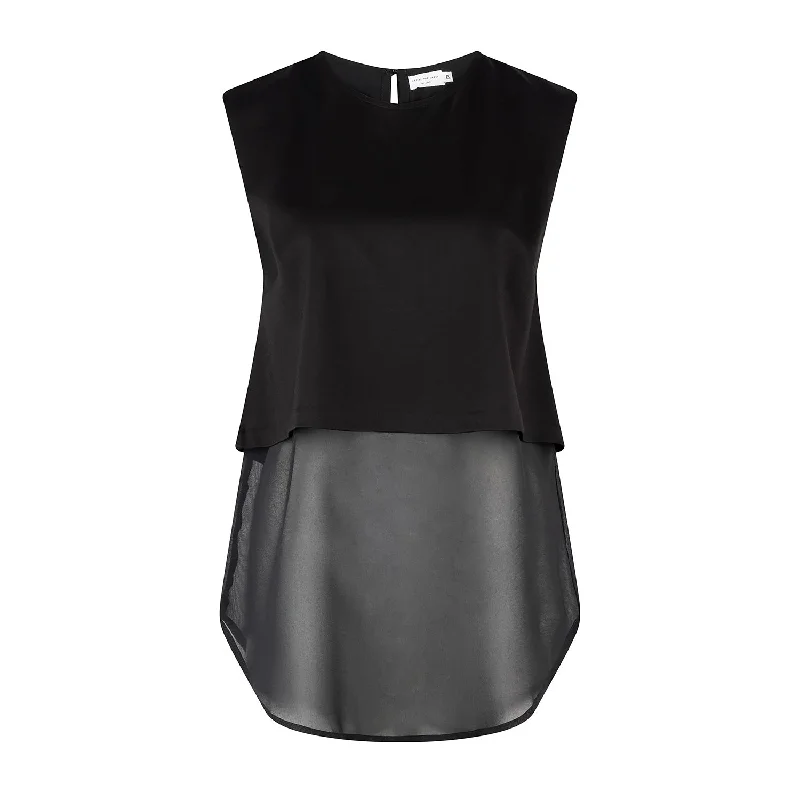 Ellie Longline Top - Black