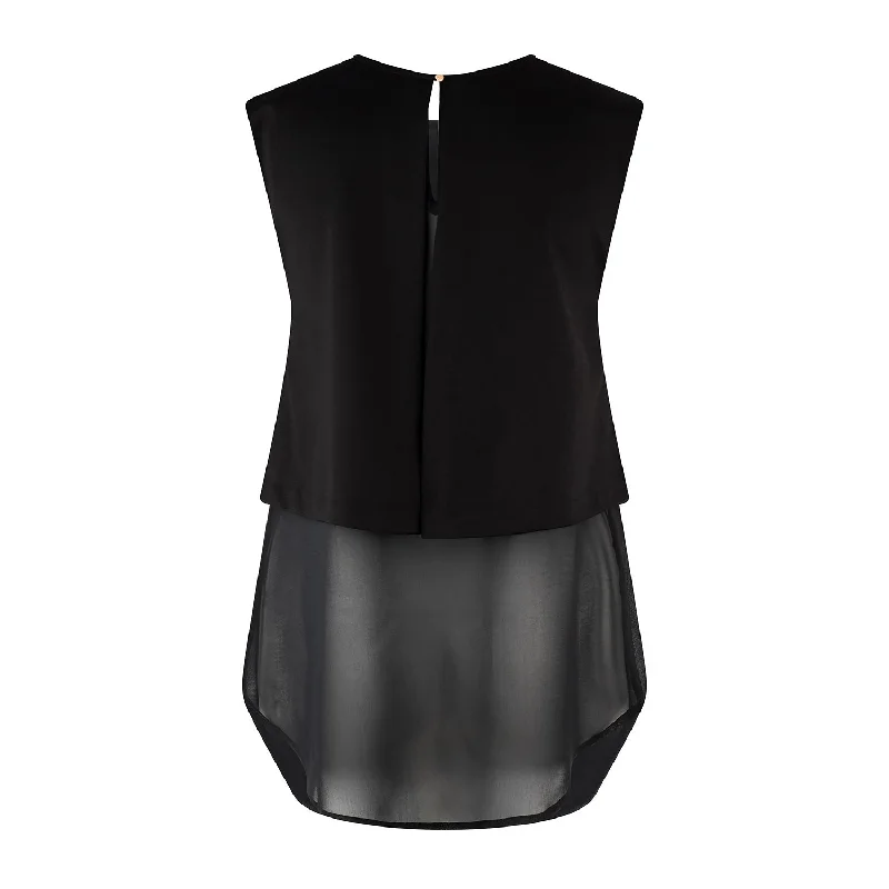 Ellie Longline Top - Black