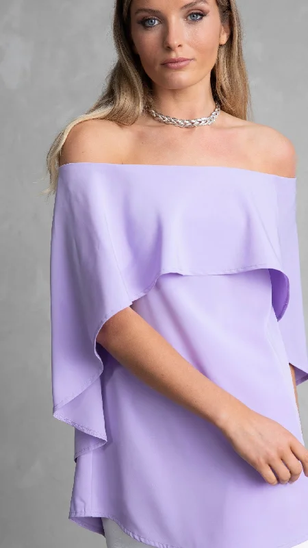 Manhattan Off The Shoulder Top - Lilac