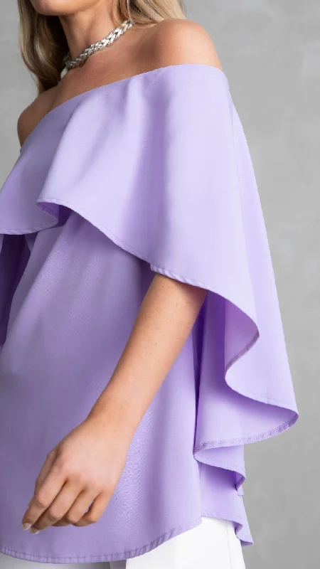 Manhattan Off The Shoulder Top - Lilac