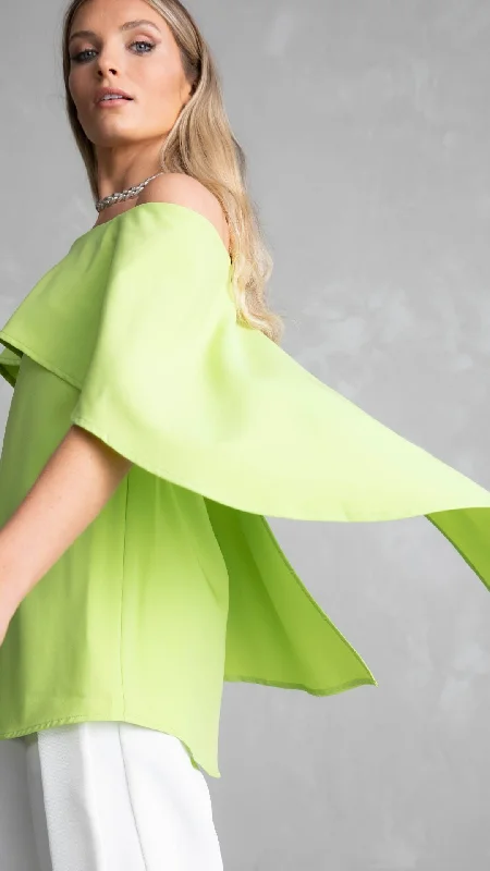 Manhattan Off The Shoulder Top - Lime Green