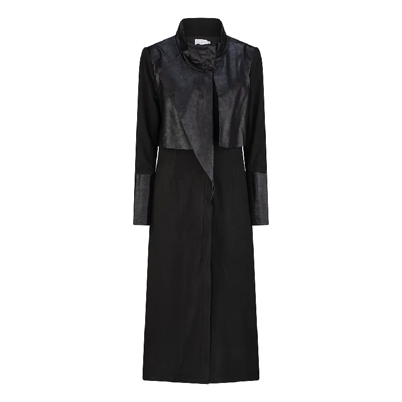 Paris Longline Coat/Dress - Black