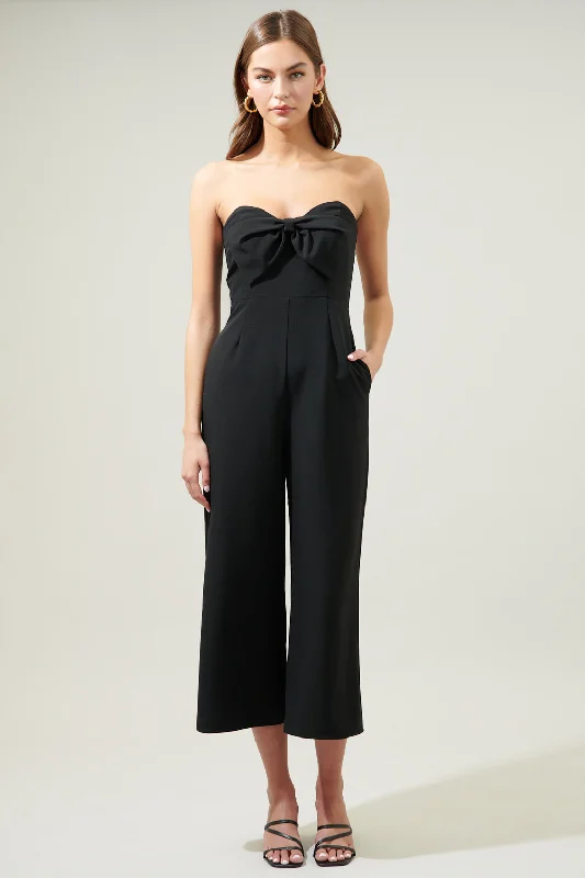 Caruso Bow Tie Cropped Jumpsuit