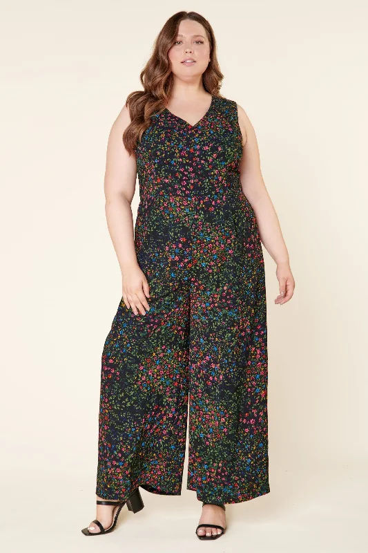 Garden State of Mind Larah Wide Leg Jumpsuit Curve