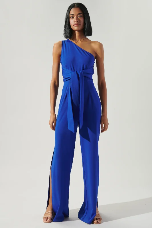 Kimmi One Shoulder Split Leg Jumpsuit