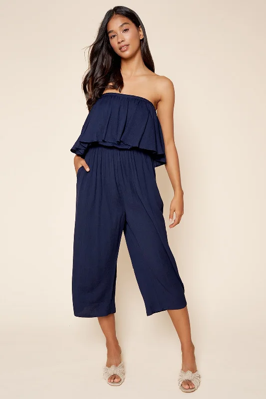 Lanah Strapless Wide Leg Jumpsuit