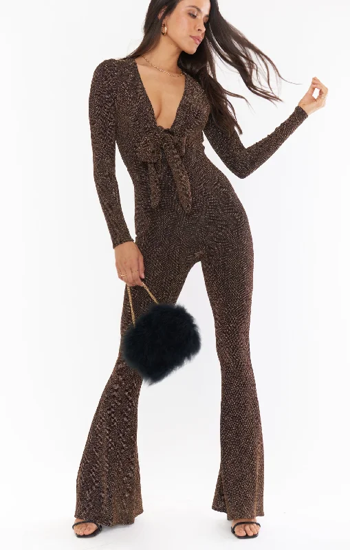 Martina Wrap Jumpsuit ~ Squiggle Sparkle Knit