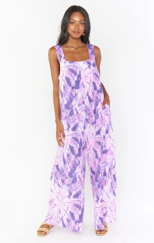 Summerland Jumpsuit ~ Purple Tie Dye