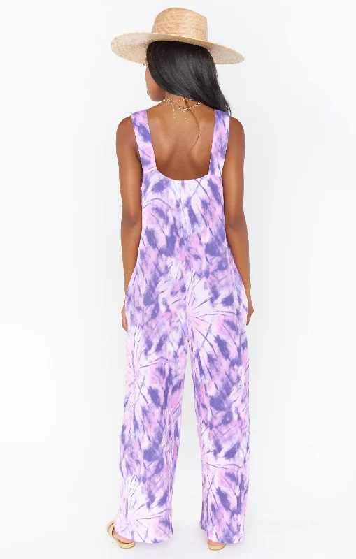 Summerland Jumpsuit ~ Purple Tie Dye