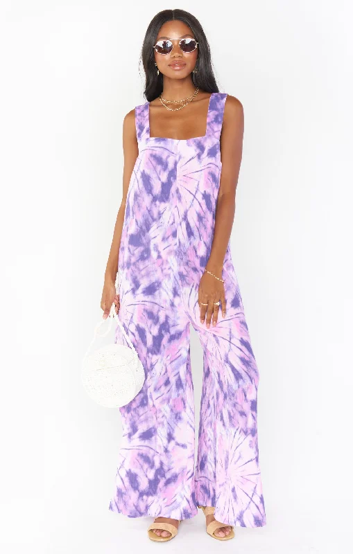 Summerland Jumpsuit ~ Purple Tie Dye