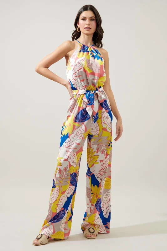 Tropical Paradise Wide Leg Jumpsuit